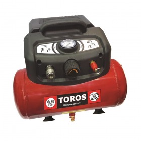 Αεροσυμπιεστής φορητός TOROS 1,5HP 6 λίτρων (2040)