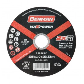 Benman Δίσκος Κοπής Inox Maxpower 115X1.0X22,23mm 74260 1τμχ (3164)