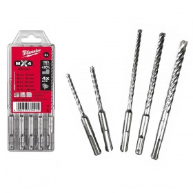 Σέτ 5 τρυπάνια τετράκοπα SDS PLUS Milwaukee 4932352833 (2843)